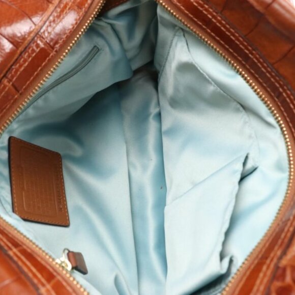 Coach Leather Croc Embossed 16796 Kristin Satchel - Picture 3 of 13